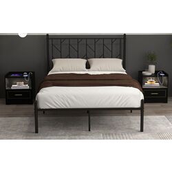 Комплект прикроватных тумбочек Costway HU10563DE-BK-2 (Black)