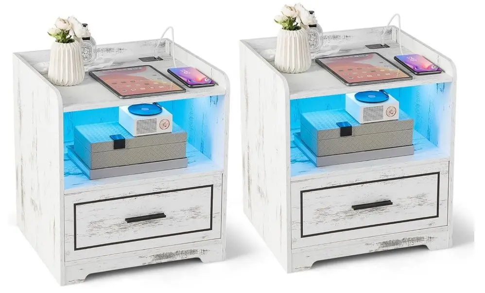 Set noptiere Costway HU10563DE-WH-2 (White)