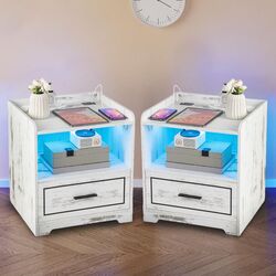 Set noptiere Costway HU10563DE-WH-2 (White)