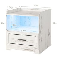 Set noptiere Costway HU10563DE-WH-2 (White) Thumb