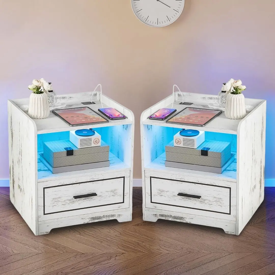 Set noptiere Costway HU10563DE-WH-2 (White)