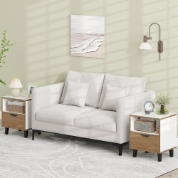 Set noptiere Costway HU10758WH-2 (White/Artisan Oak) Thumb