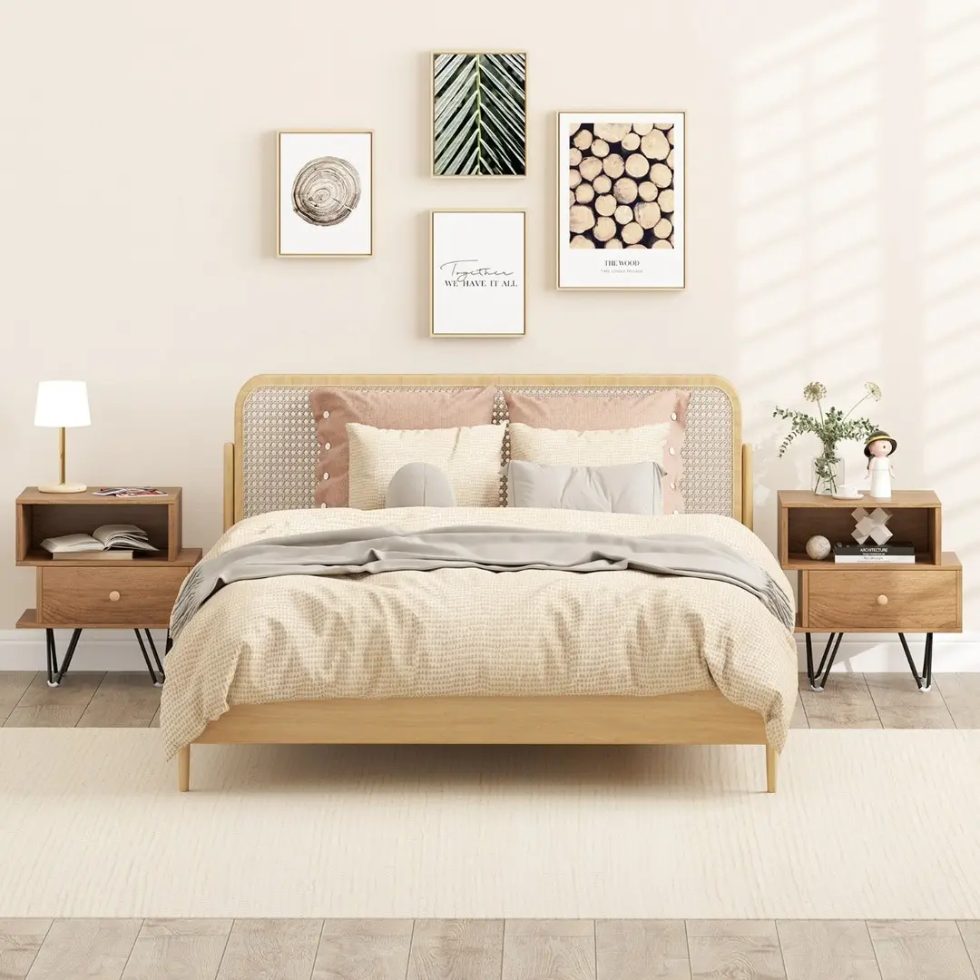 Set noptiere Costway HU10941NA-2 (Brown)