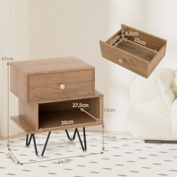 Set noptiere Costway HU10941NA-2 (Brown) Thumb