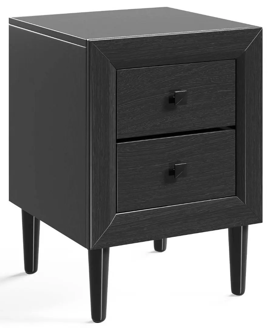 Комплект прикроватных тумбочек Costway HW61187BK-2 (Black)