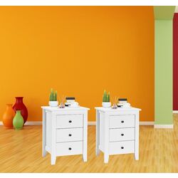 Set noptiere Costway HW61313WH-2 (White)