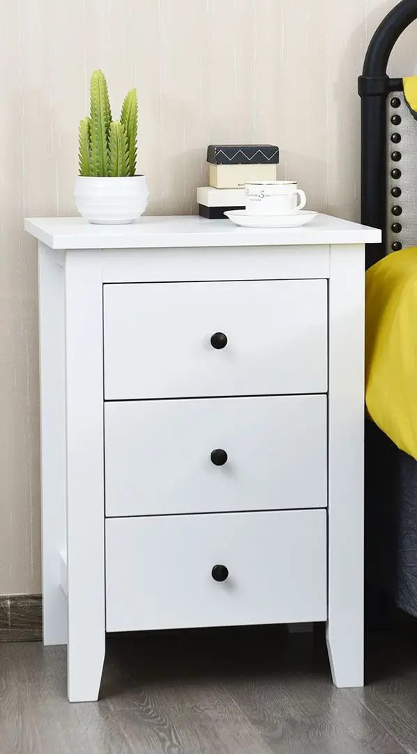 Set noptiere Costway HW61313WH-2 (White)