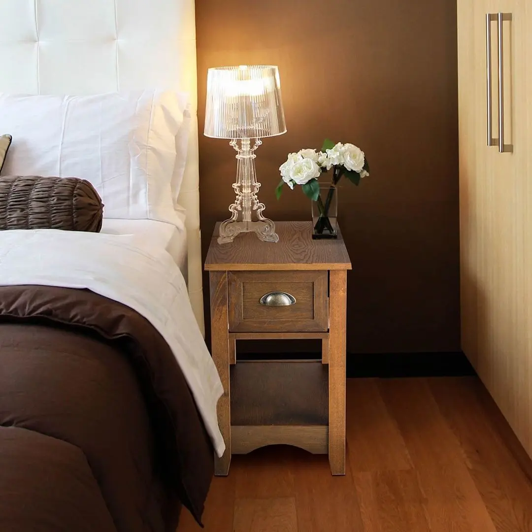 Set noptiere Costway HW61983CF-2 (Brown)