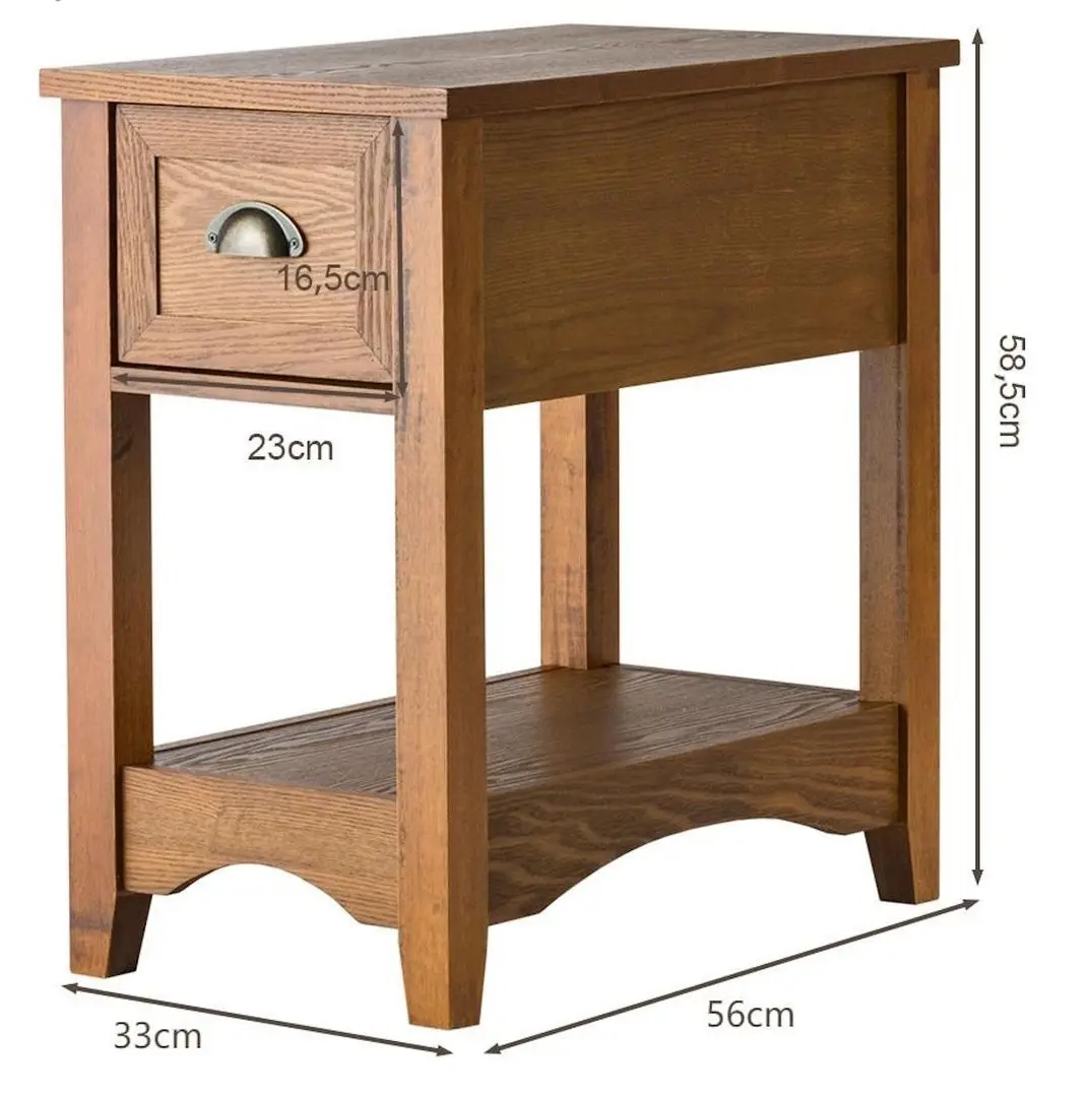 Set noptiere Costway HW61983CF-2 (Brown)