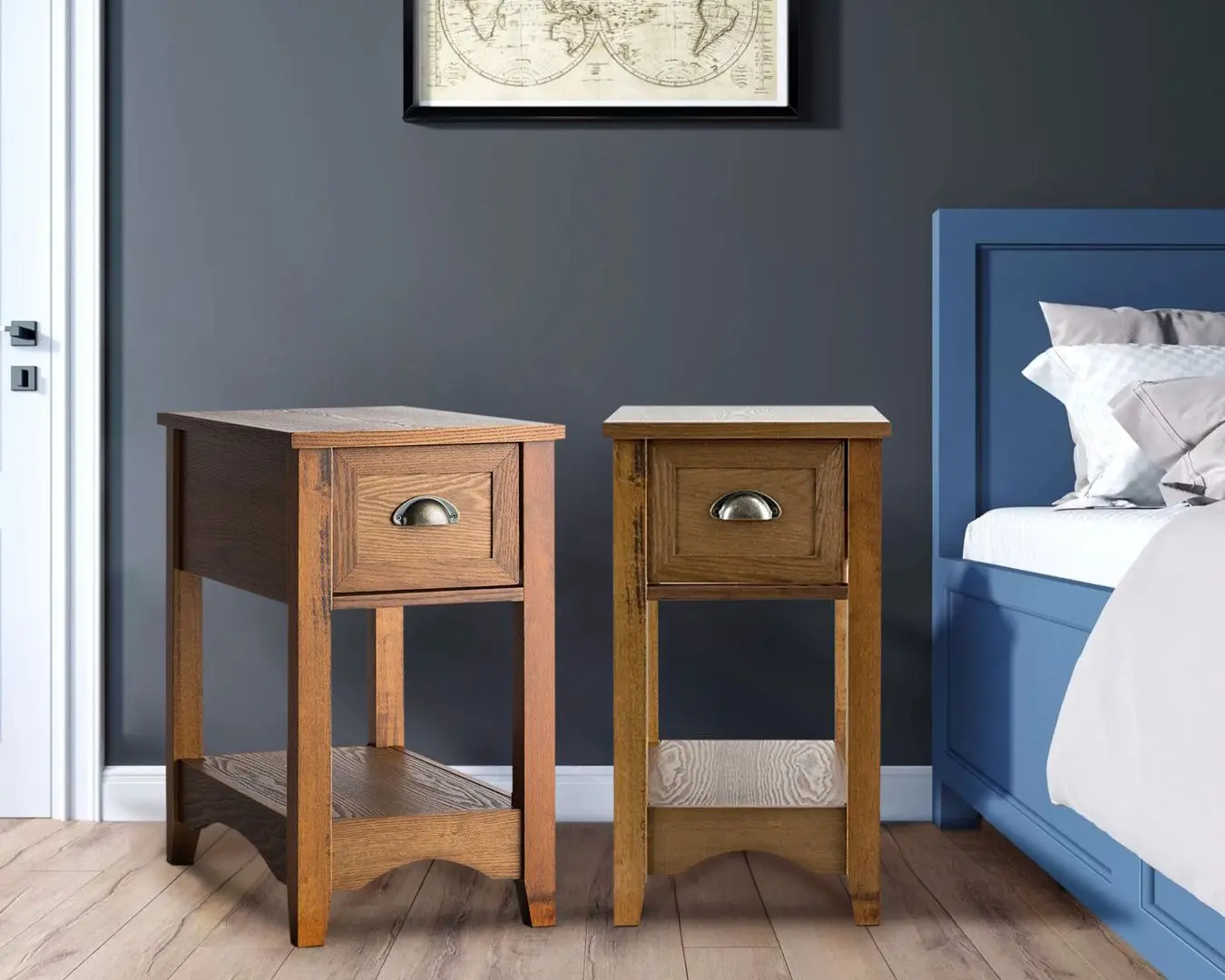 Set noptiere Costway HW61983CF-2 (Brown)