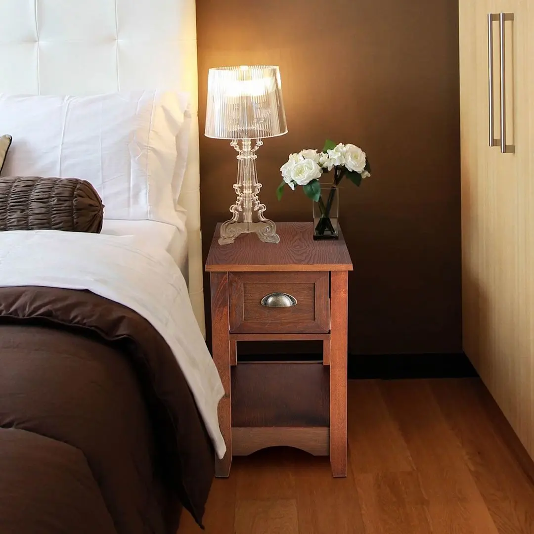 Set noptiere Costway HW61983RE-2 (Walnut)