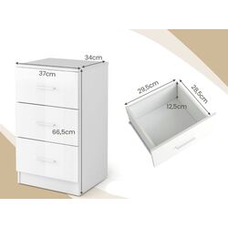 Set de noptiere Costway HW64165WH-2 (White) Thumb