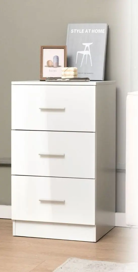 Set de noptiere Costway HW64165WH-2 (White)