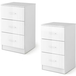 Set de noptiere Costway HW64165WH-2 (White)