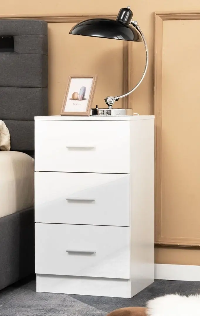 Set de noptiere Costway HW64165WH-2 (White)