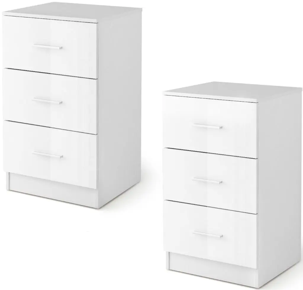 Set de noptiere Costway HW64165WH-2 (White)