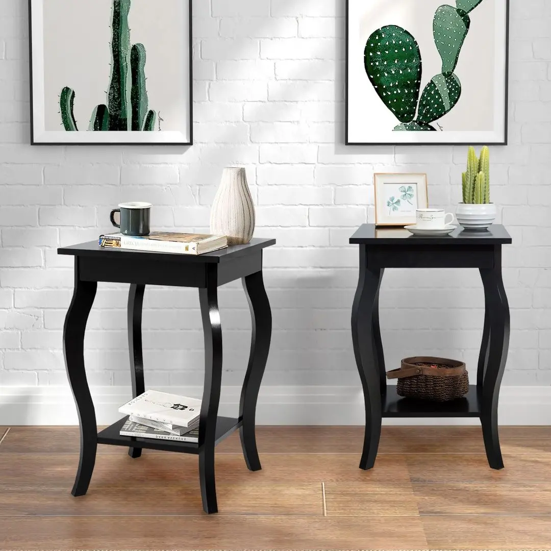 Set noptiere Costway HW65646BK-2 (Black)