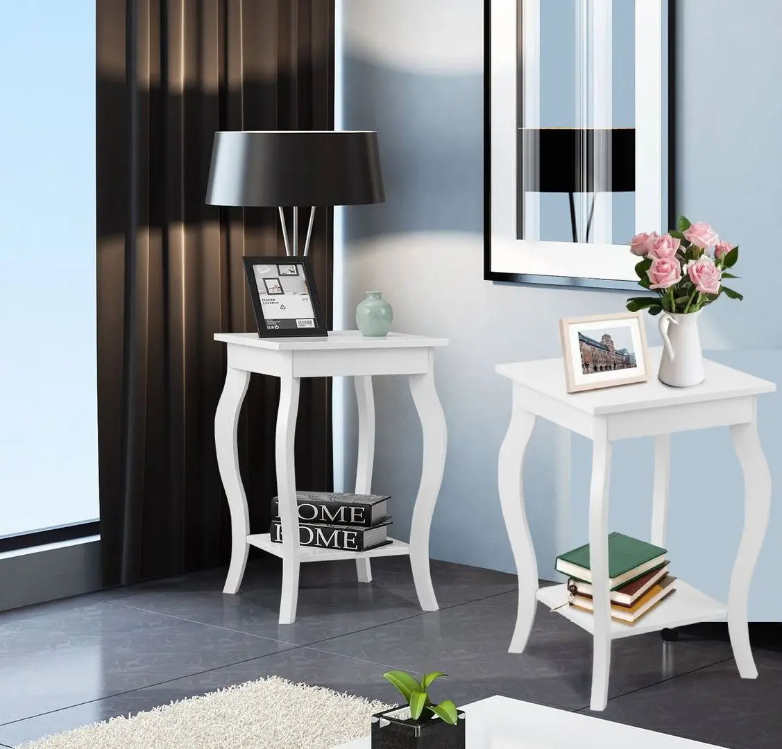 Set noptiere Costway HW65646WH-2 (White)