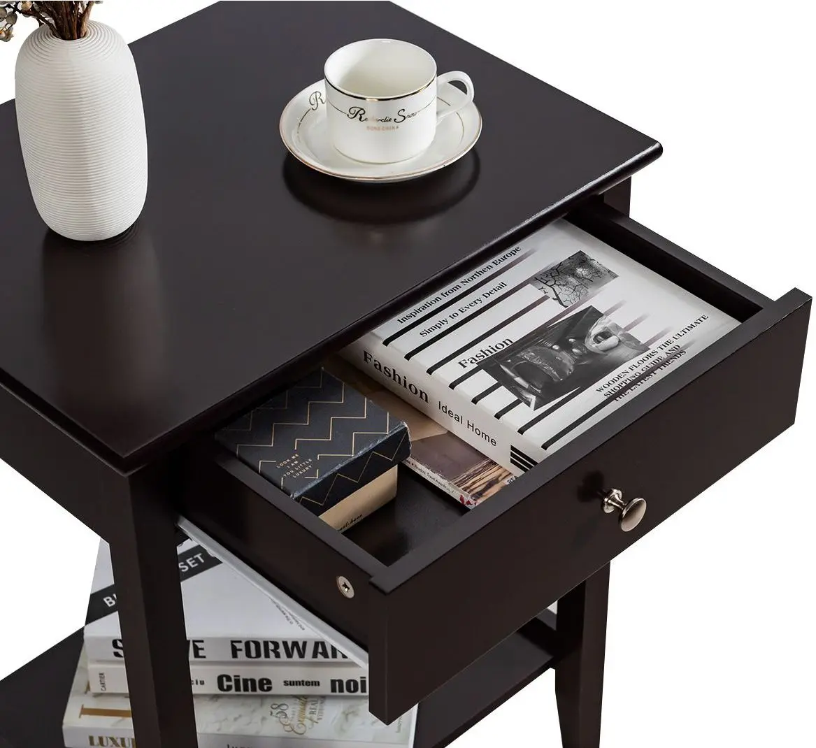 Set de noptiere Costway HW65744BN-2 (Brown)