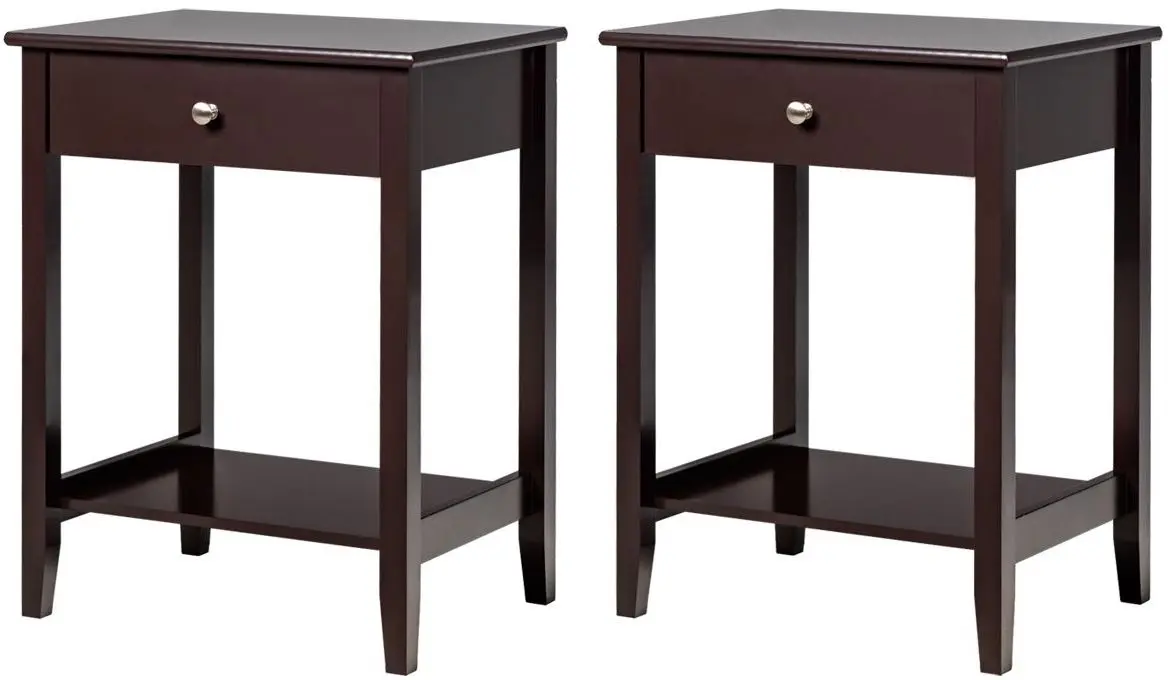 Set de noptiere Costway HW65744BN-2 (Brown)