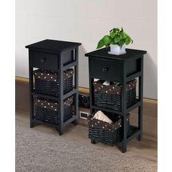 Set noptiere Costway HW65976BK-2 (Black)