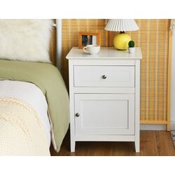 Комплект прикроватных тумбочек Costway HW66339WH-2 (White) Thumb