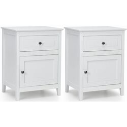 Комплект прикроватных тумбочек Costway HW66339WH-2 (White) Thumb