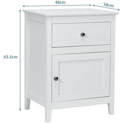 Комплект прикроватных тумбочек Costway HW66339WH-2 (White) Thumb