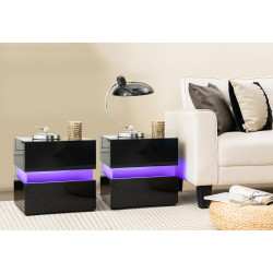 Set noptiere Costway JV10830DK-2 (Black)