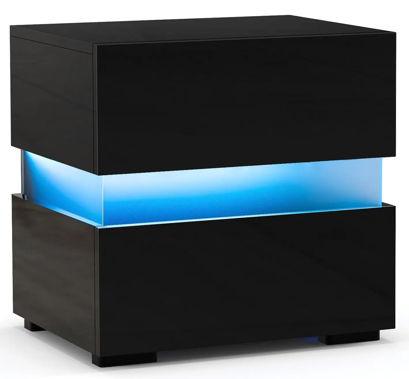 Комплект прикроватных тумбочек Costway JV10830DK-2 (Black)