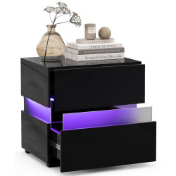 Комплект прикроватных тумбочек Costway JV10830DK-2 (Black) Thumb