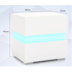 Комплект прикроватных тумбочек Costway JV10830WH-2 (White) Thumb