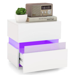 Комплект прикроватных тумбочек Costway JV10830WH-2 (White) Thumb