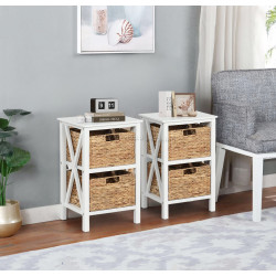 Set noptiere Costway JV11435WH-2 (White)