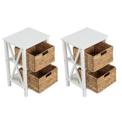 Set noptiere Costway JV11435WH-2 (White) Thumb