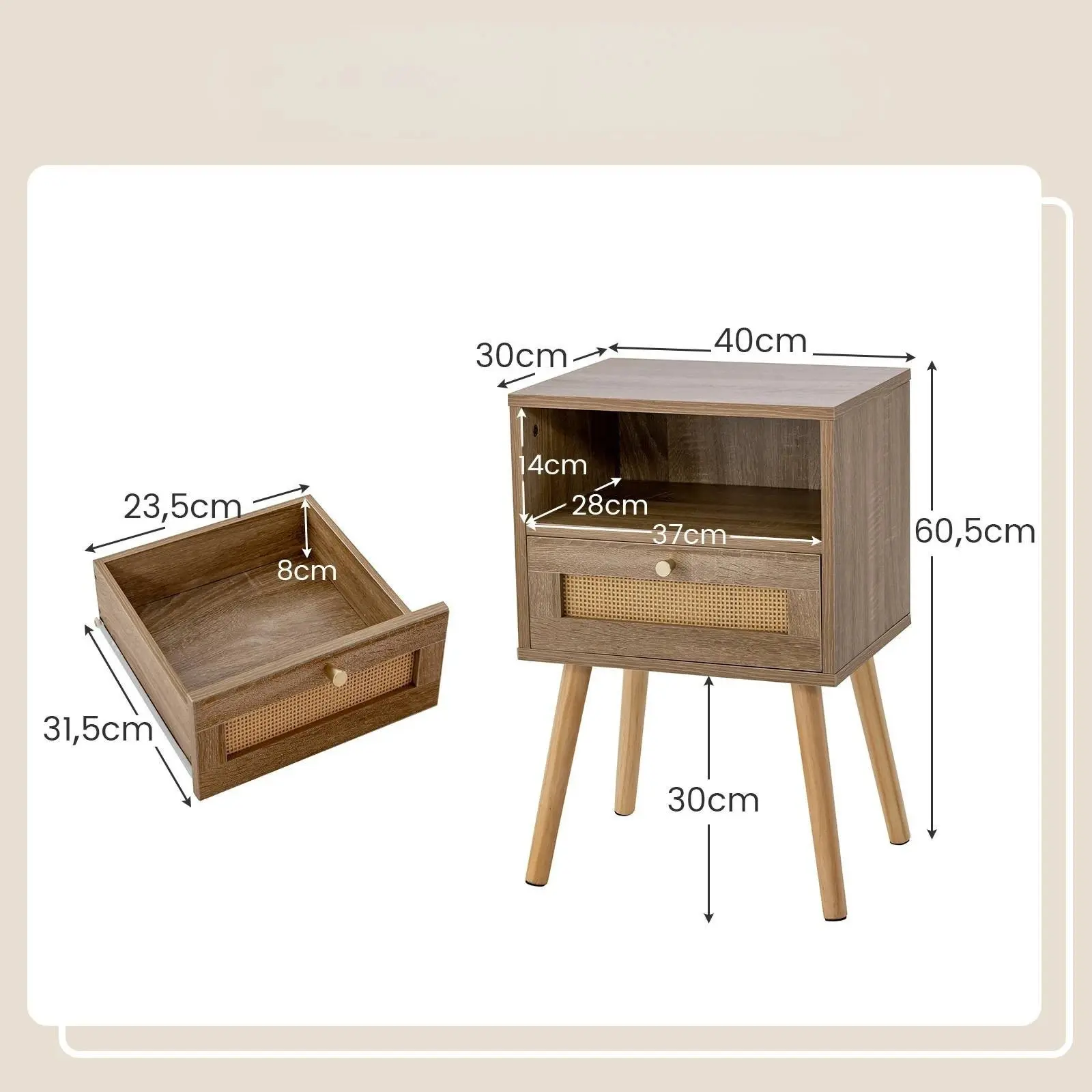 Noptiera Costway HU10580OA-1 (Natural) - 3
