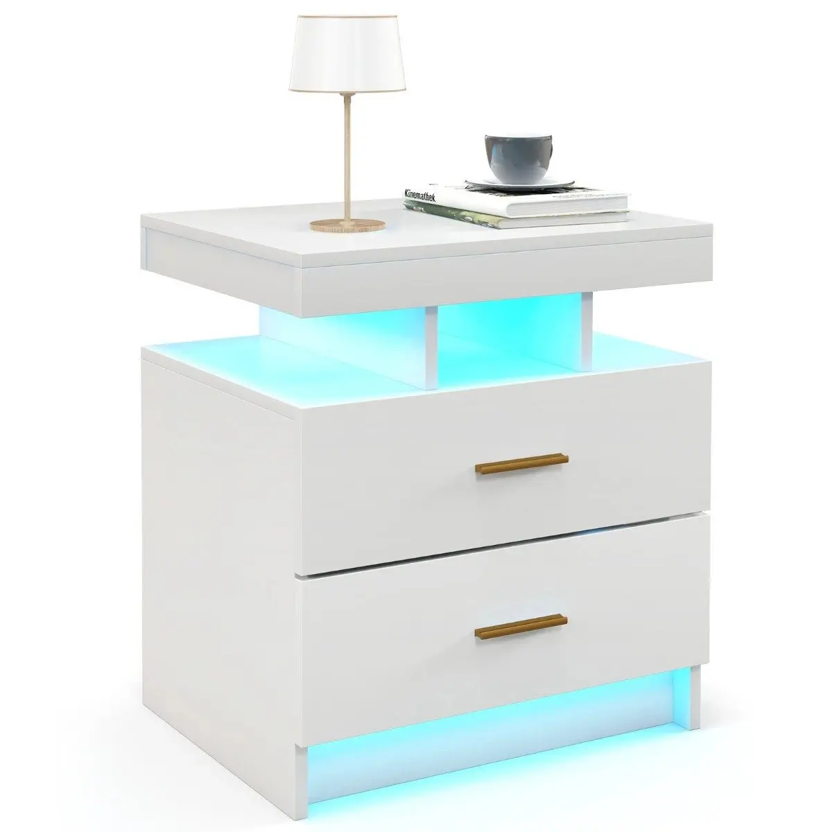 Прикроватная тумба Costway HU10674WH (White) - 2