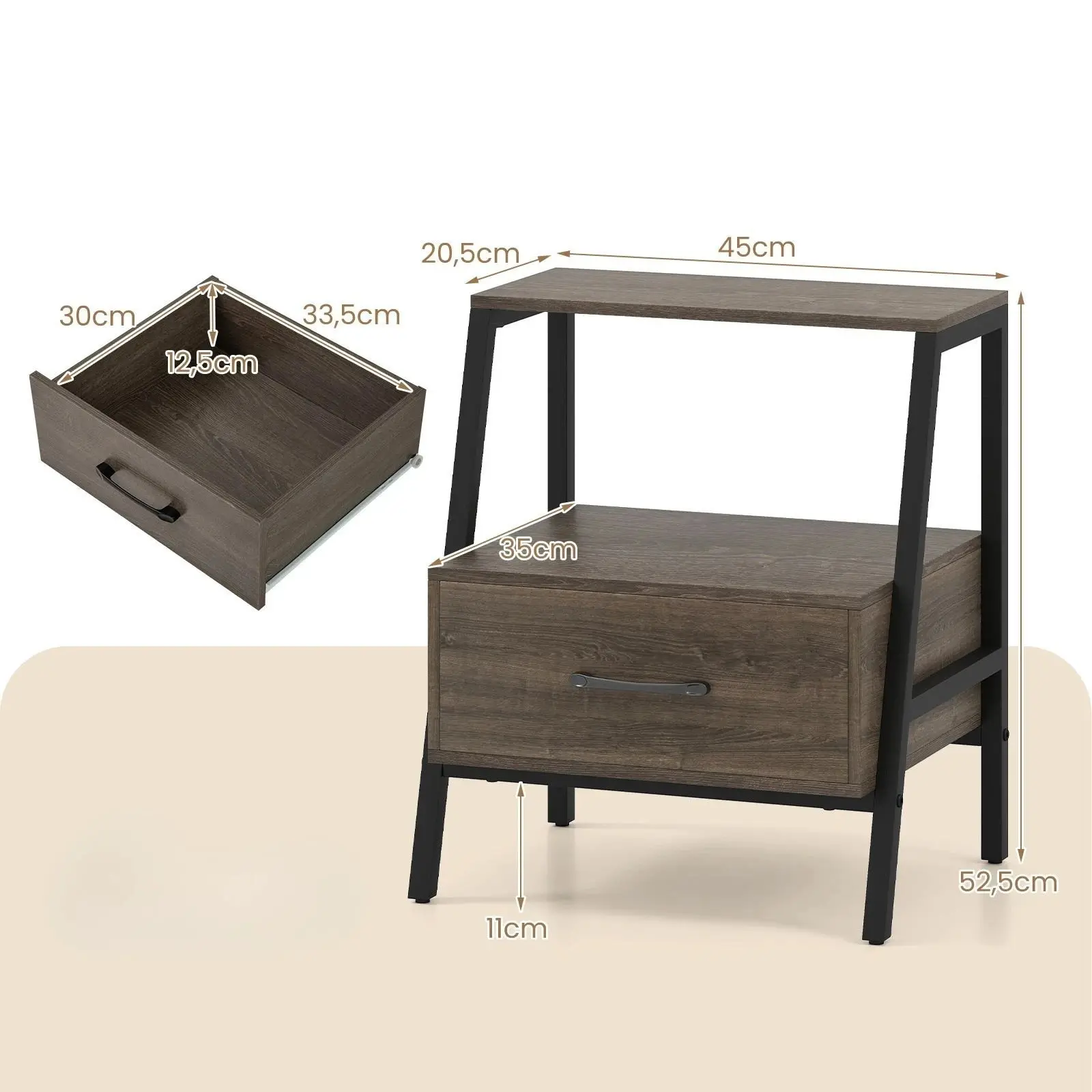 Noptiera Costway HU11004GR (Grey) - 3