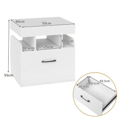 Прикроватная тумба Costway HU11068DE-WH (White) Thumb