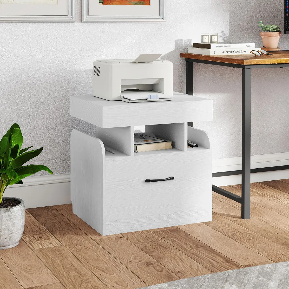 Прикроватная тумба Costway HU11068DE-WH (White) - 4