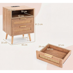 Noptiera Costway HU11142DE-OA+ (Oak) Thumb
