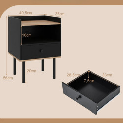 Noptiera Costway HU11170DK-1 (Black) Thumb