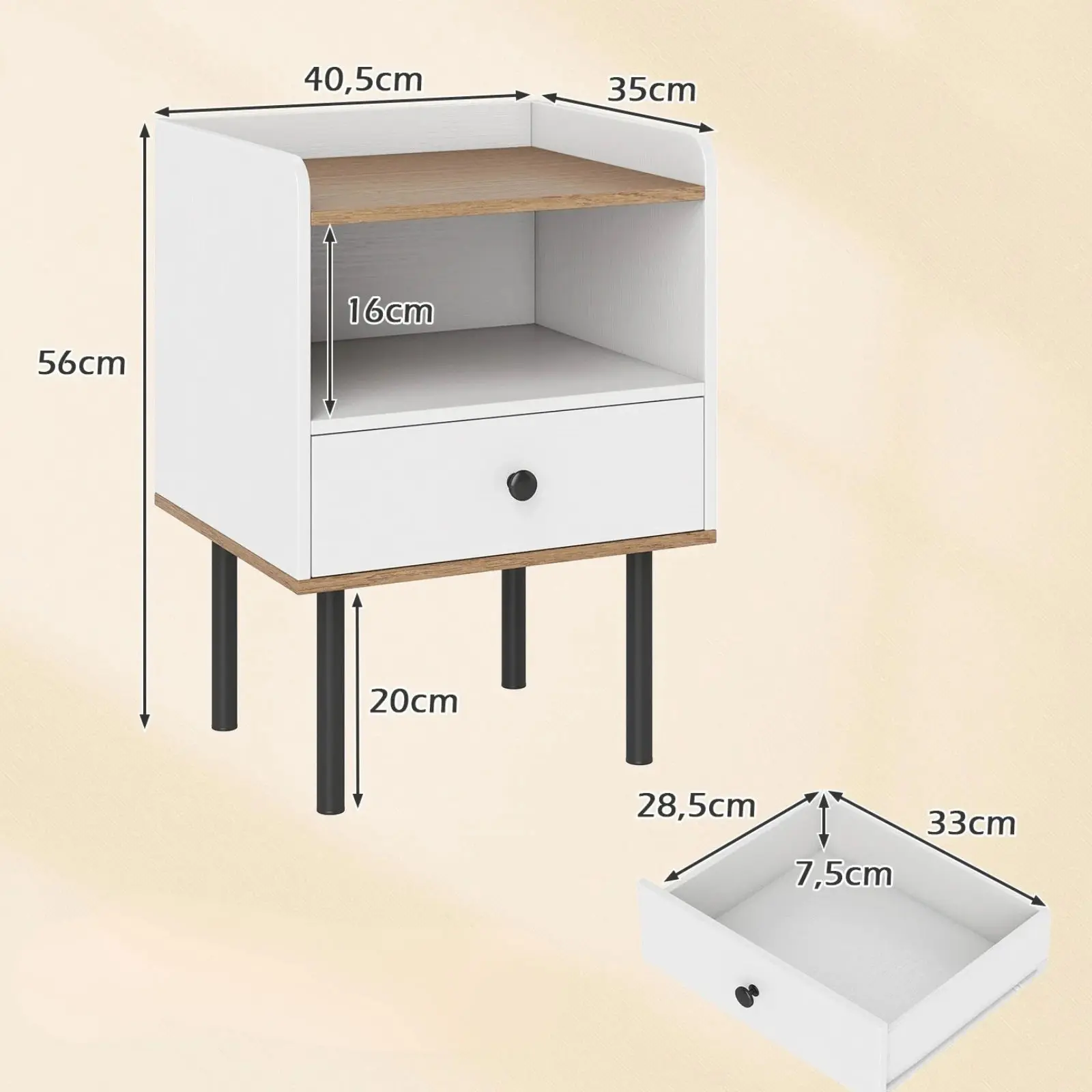 Noptiera Costway HU11170WH-1 (White) - 3