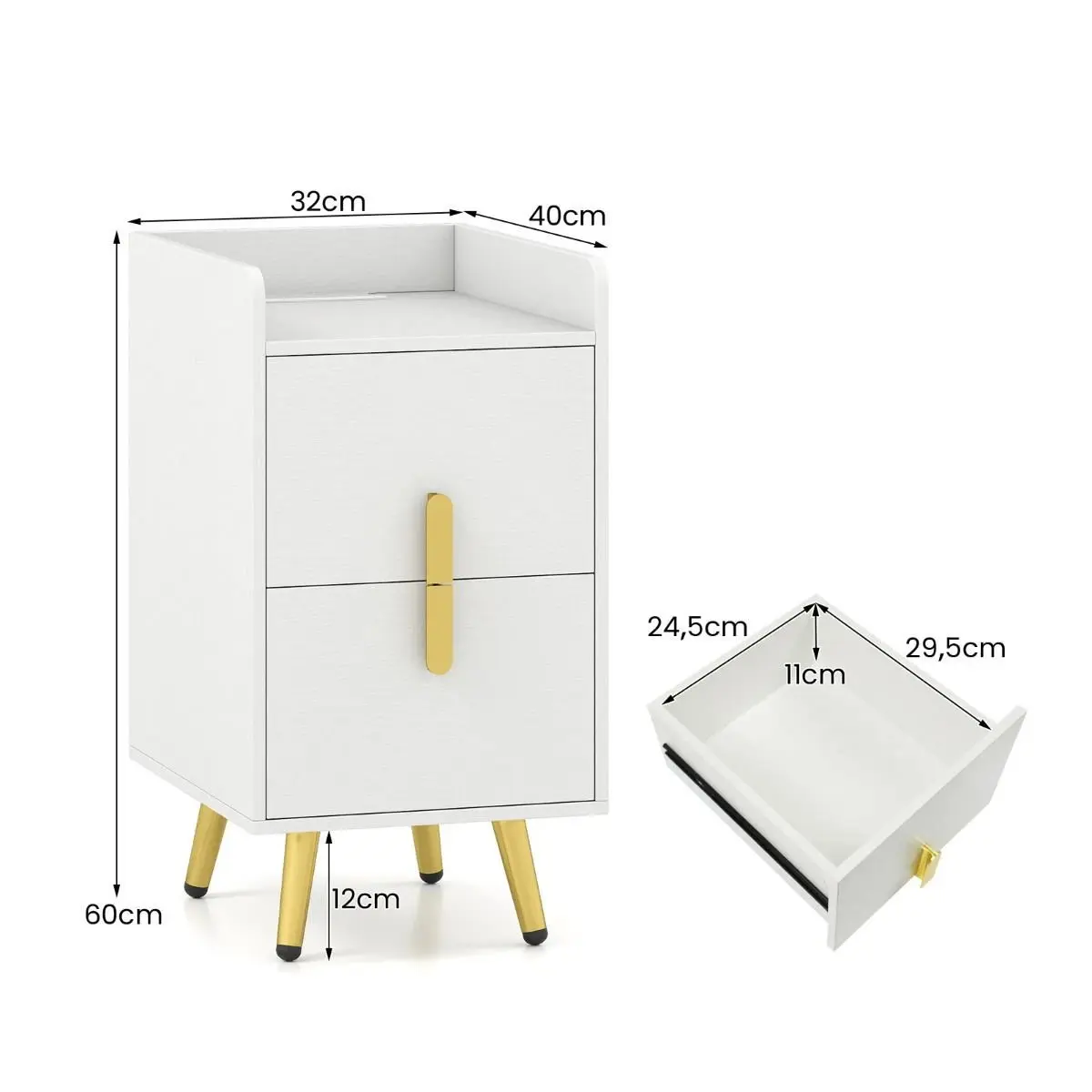 Noptiera Costway HU11181DE-WH (White) - 3