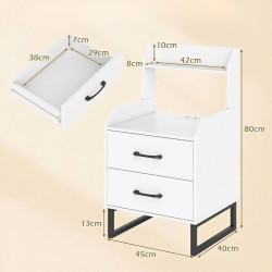 Прикроватная тумба Costway HU11227DE-WH (White) Thumb