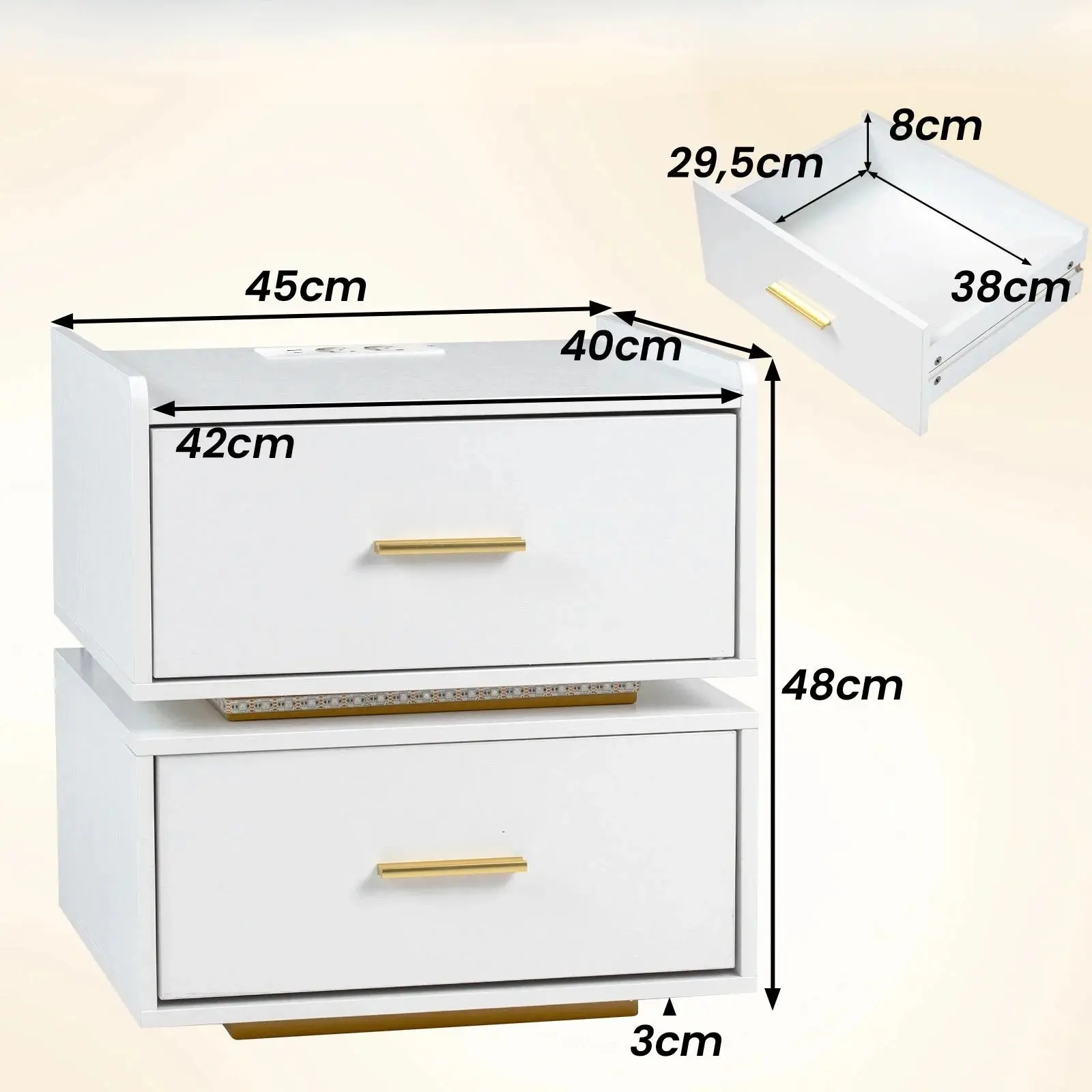Noptiera Costway HU11279DE-WH (White) - 3