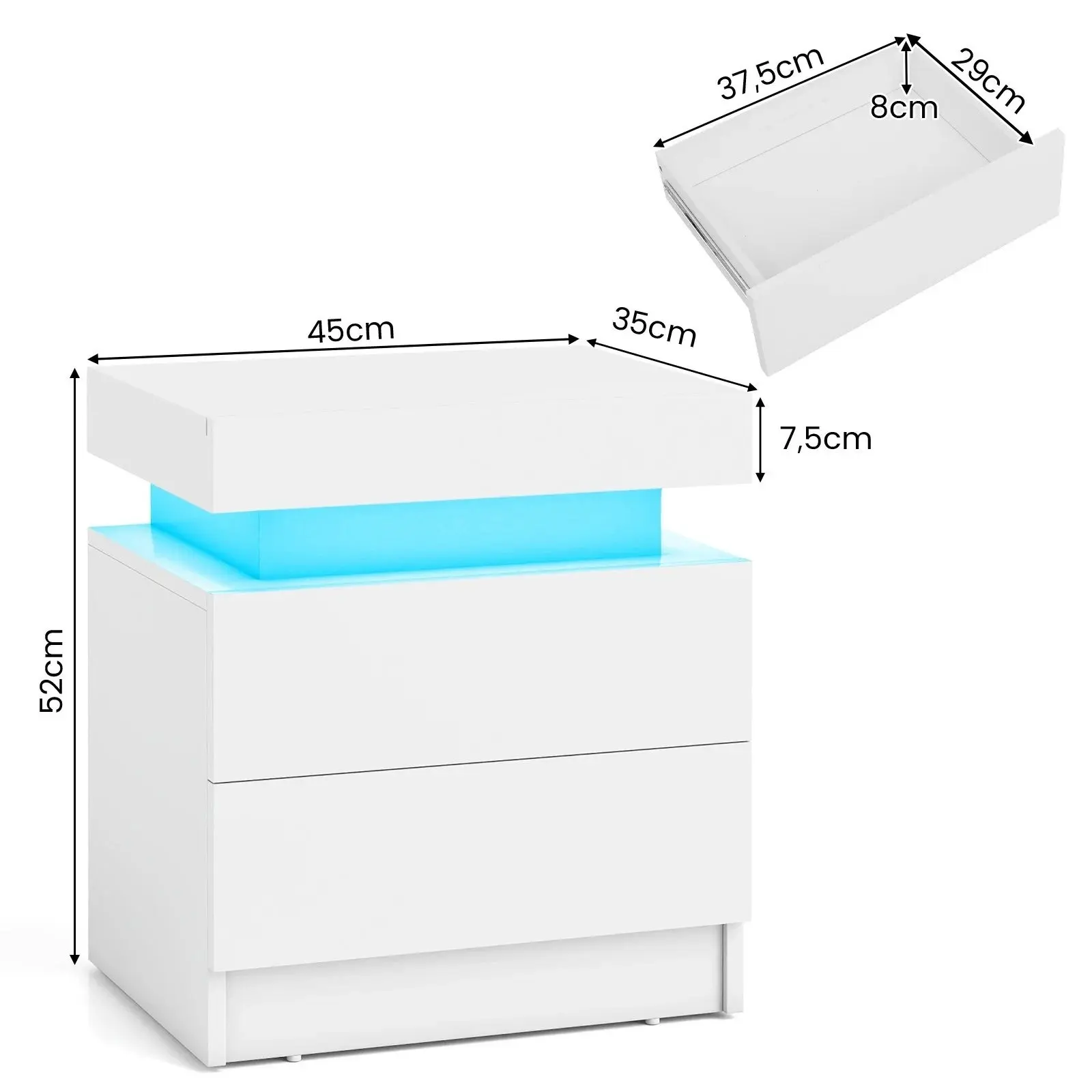 Noptiera Costway JV10829WH (White) - 3