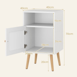 Прикроватная тумба Costway JV10924WH (White) Thumb