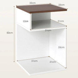 Noptiera Costway JV11241WT (White/Walnut) Thumb