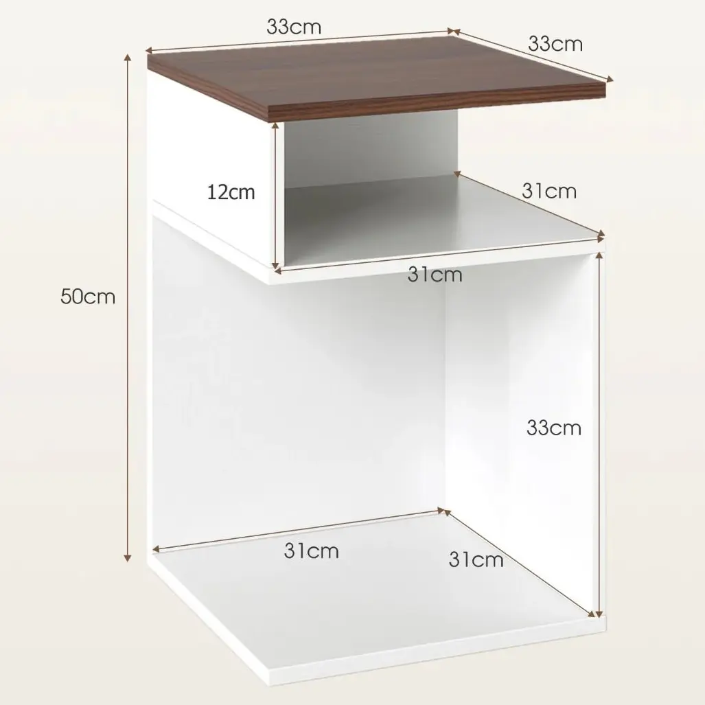 Noptiera Costway JV11241WT (White/Walnut) - 4